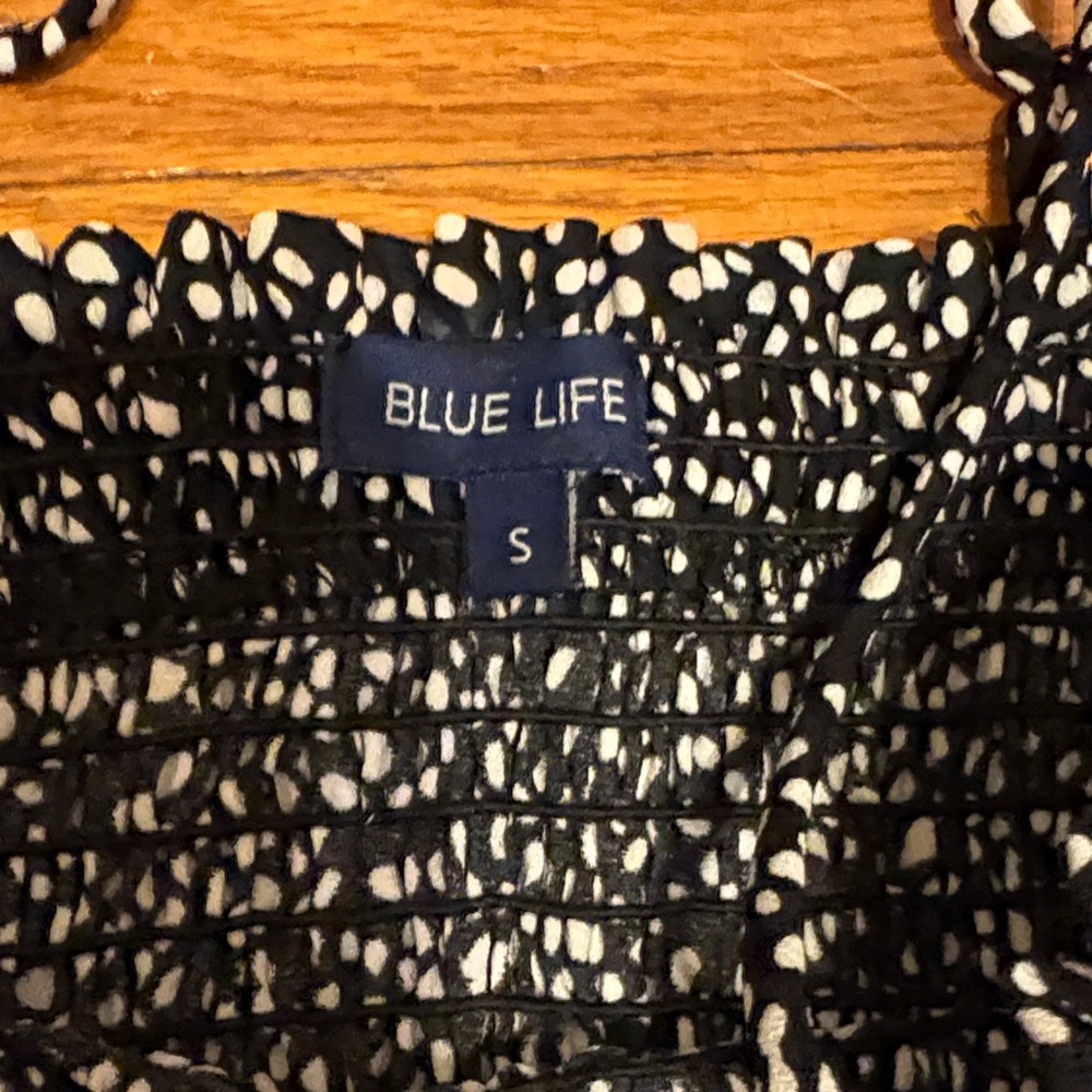 Blue Life Black and White Patterned Jumpsuit - Picture 4 of 5